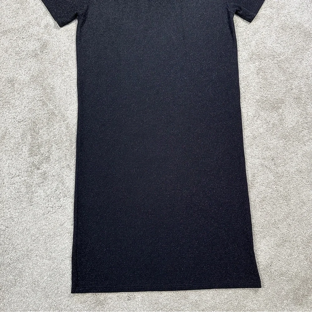 SOLD | Dressed in Lala Casual Luxe Midi Dress in Black Disco Sparkle Boxy S - Picture 11 of 16